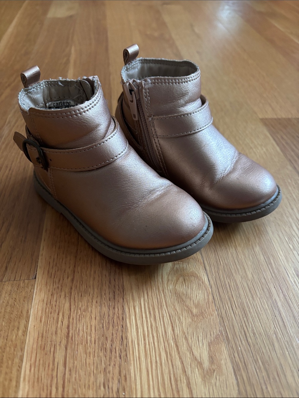 Size 6 Toddler Carter’s Rose Gold Ankle Boots